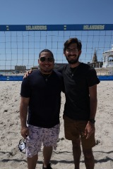 With a former student videographer Aaron Gonzales.